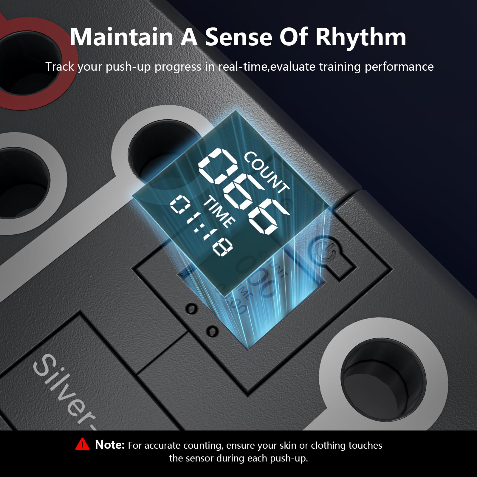 Adjustable Push Up Board with Display – Smart Pushup Board with Real-Time Rep & Time Tracking, 9 Positions for Chest, Shoulders, Back & Triceps, Non-Slip Ergonomic Design for Home Workouts