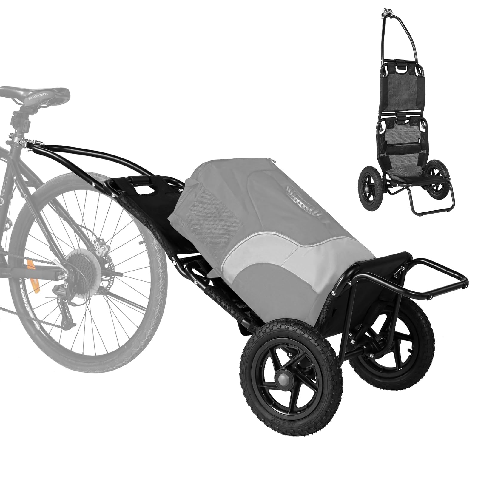 SEPNINE® Rimorchio Per Carico Bicicletta 2 In 1, Carrello Per La