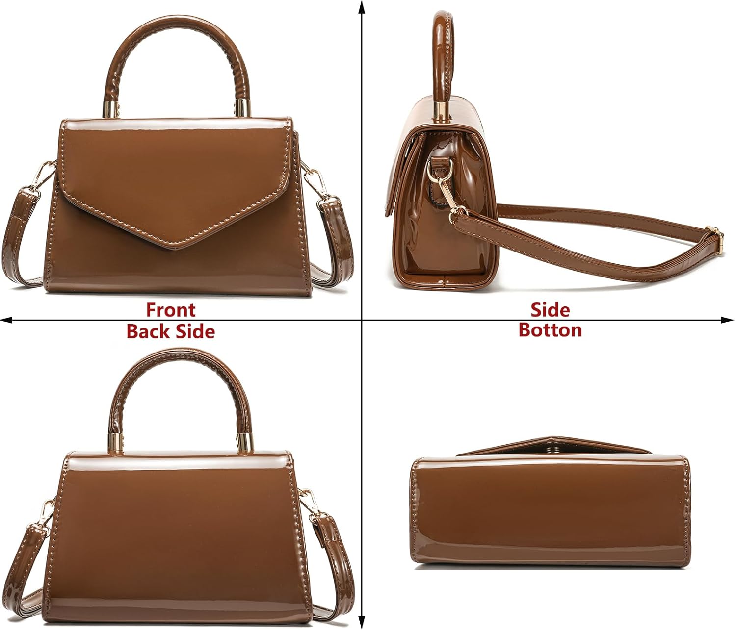 JHVYF Women Small Crossbody Bags Shoulder Bag Classic Satchel Handbags Ladies Cute Purses - Image 5