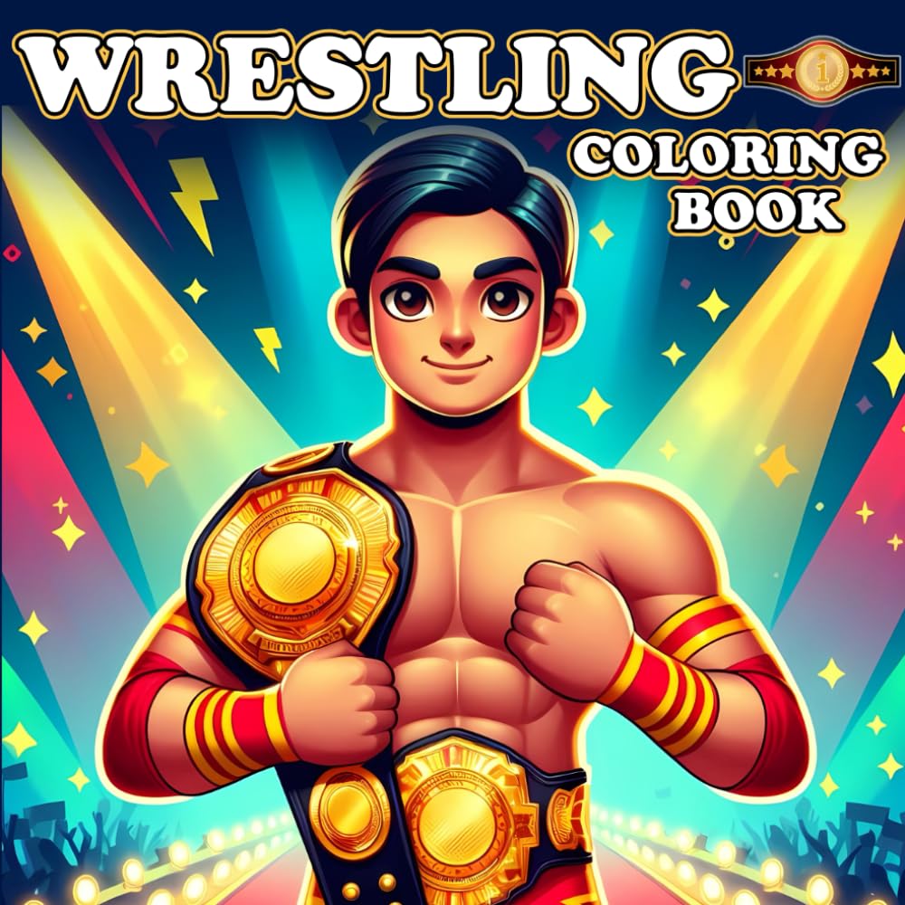 Wrestling Coloring Book for Kids: A Fun and Relaxing Wrestler Coloring Pages