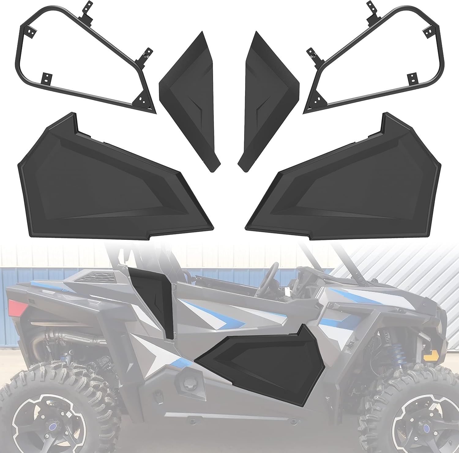 SAUTVS Lower Door Panels for Polaris RZR 900 50 inch, 50" Lower Door Insert Panels with Built-in Metal Frame for Polaris RZR 900/FOX/EPS/EPX XC 2015-2020 (2 Doors, Replace #2880207)