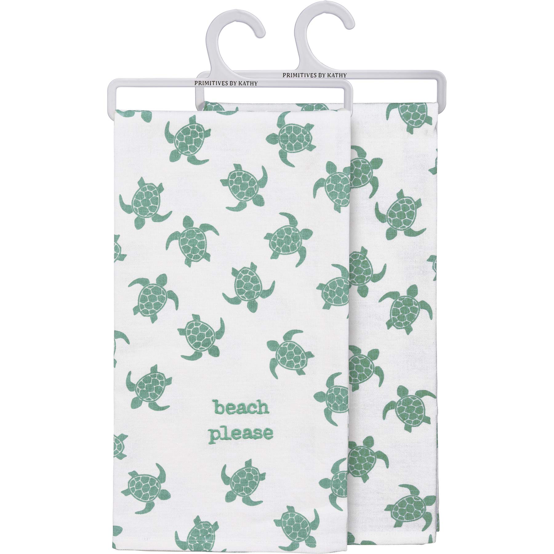 Primitives by Kathy Embroidered Kitchen Dish Towel - Beach Please with Sea Turtles
