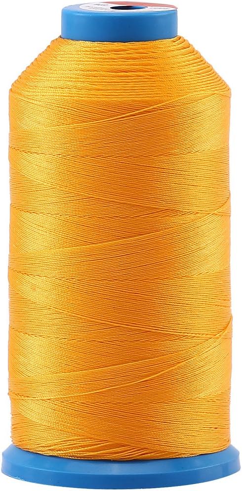 Selric [1500 Yards/Coated/No Unravel/21 Colors Available Heavy Duty Bonded Nylon Threads #69 T70 Size 210D/3 for Upholstery, Leather, Vinyl, and Other Heavy Fabric (Orange)