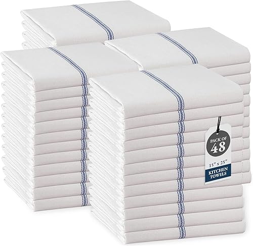 LANE LINEN Juego de Toallas de Cocina a Granel - Toallas de Cocina 100% Algodón Puro para Cocina, Toallas de Mano de Cocina Súper Absorbentes, Paños