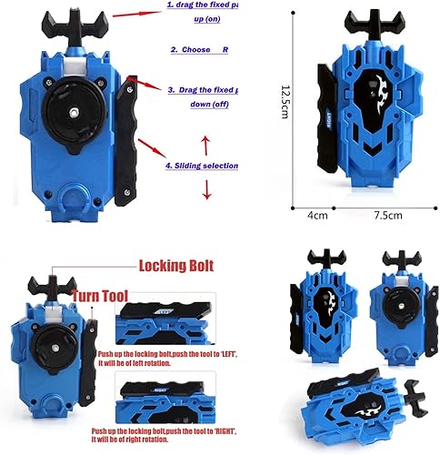Miniatura 6 de Bey Battle Evolution Blade Turbo God Bay Booster Gyro Starter Set String Launcher Grip Top Juegos y accesorios Bey Burst Gaming Tops Spinning Toy