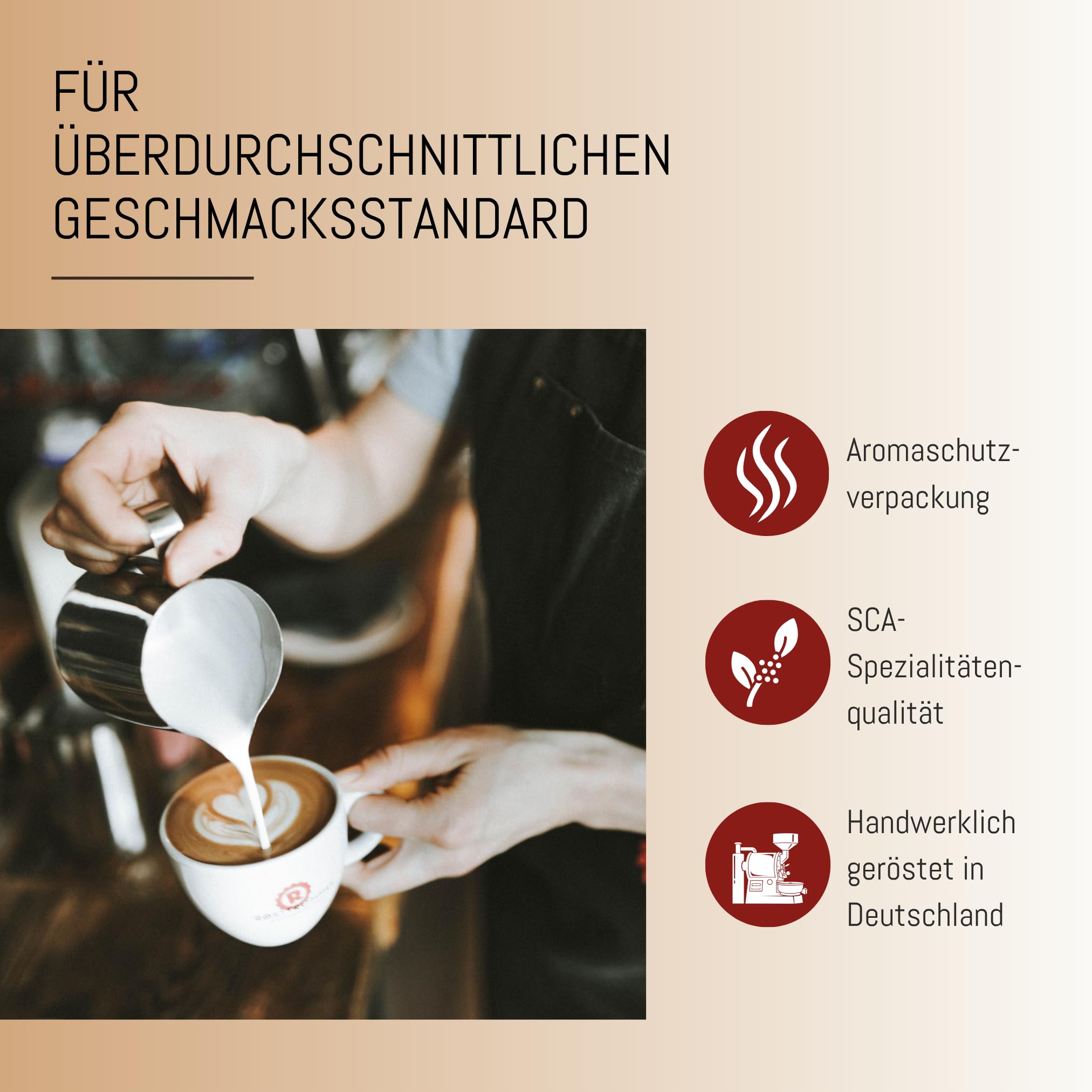 RÖSTTROMMEL Black Label Espresso · Special Blend · ganze Bohne · 3 kg | Röstgrad 8,5/10 · Special-Blend-Espresso · cremig, kräftig & zartbitter · 50% Arabica, 50% Canephora