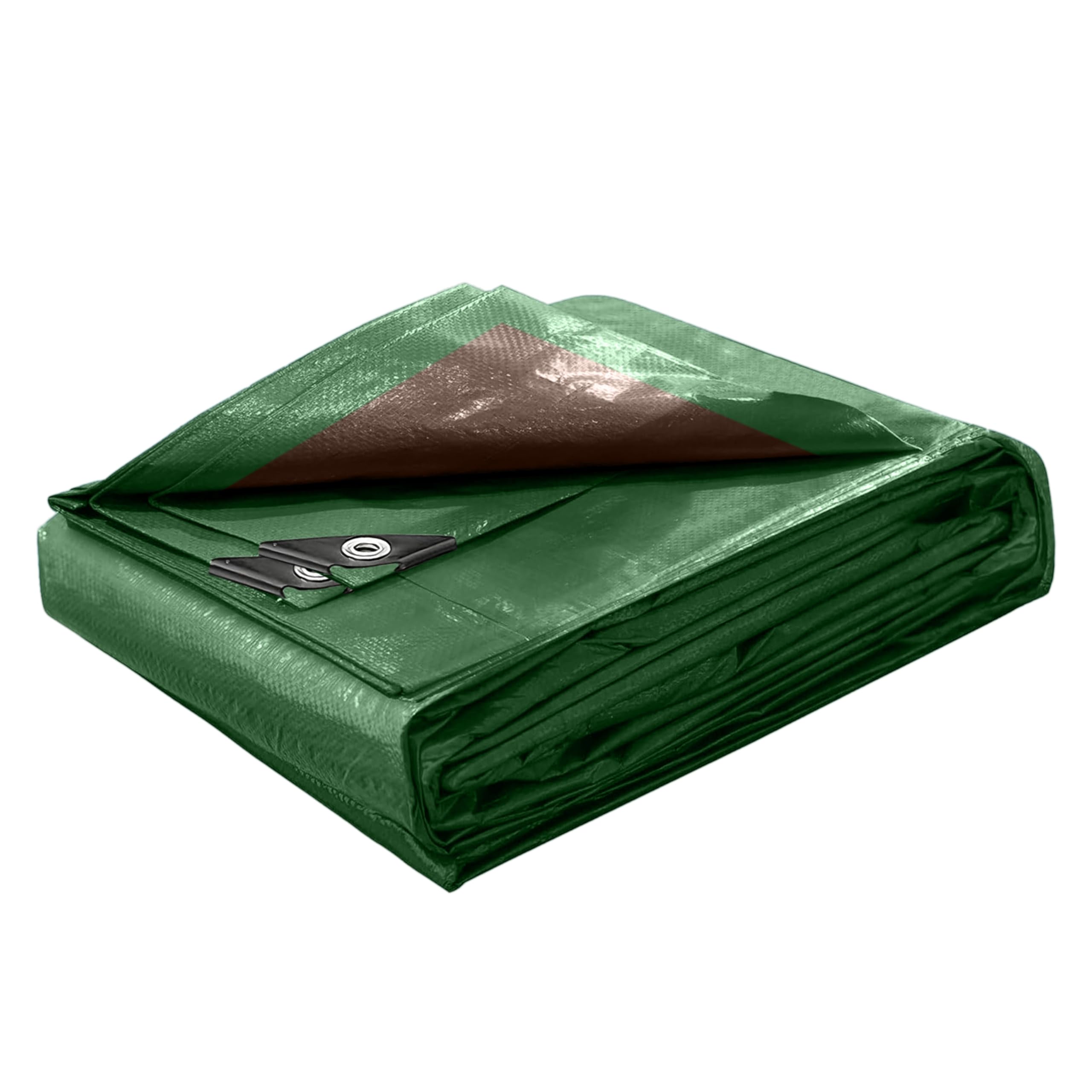 SUMORISE Abdeckplane wasserdicht, Mehrzweckschutzplanchenabdeckung, reißfeste und verblassen beständige Decken, UV-beständig, Planche mit verstärkten Kanten,Camping (Grün Braun, 6 x 9M)