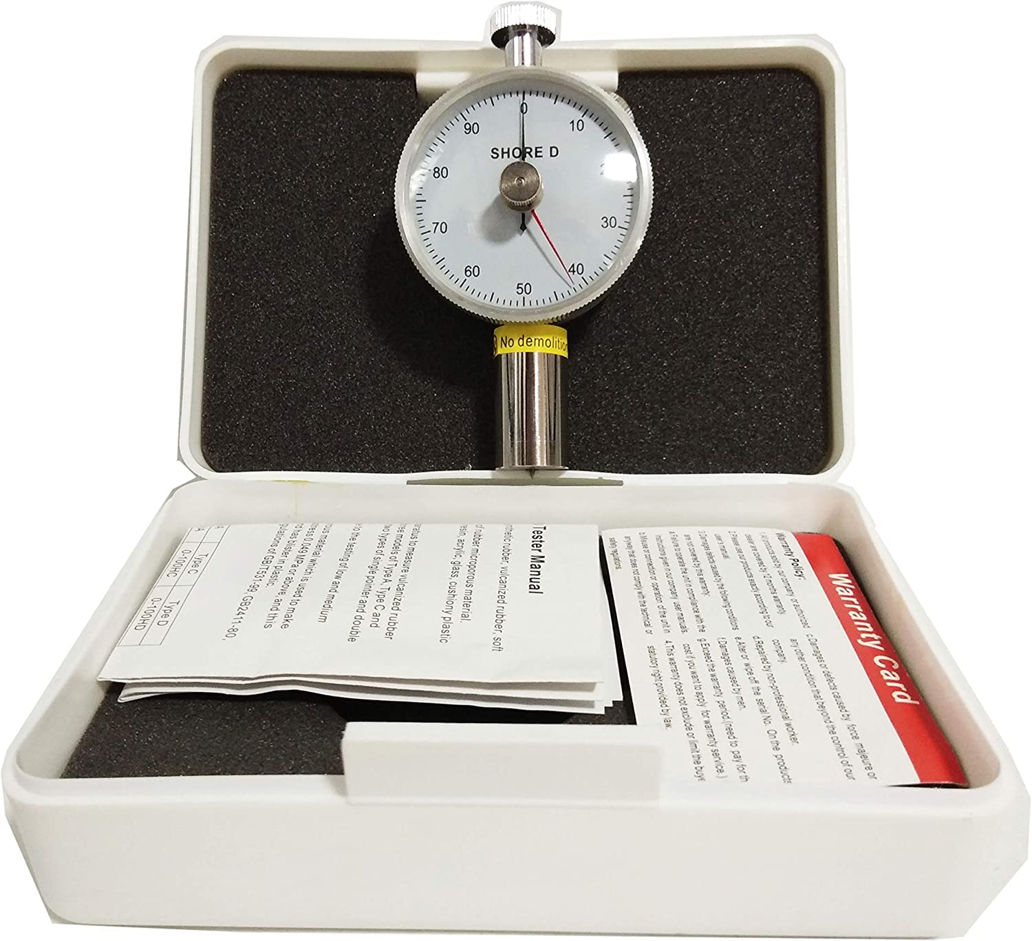 Shore D Hardness Tester Meter Shore Durometer 0 to 100HD Dual Needle