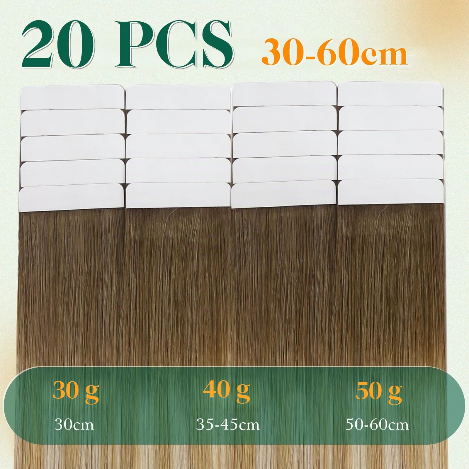 Kit Easyouth Extension Cheveux Naturel Adhesif Invisible et Extension Keratine Cheveux 2pack de 62760&16P22 Longueurs 16pouces (total 90g) Extensions à Bandes en Cheveux Humains - Résultat Naturel