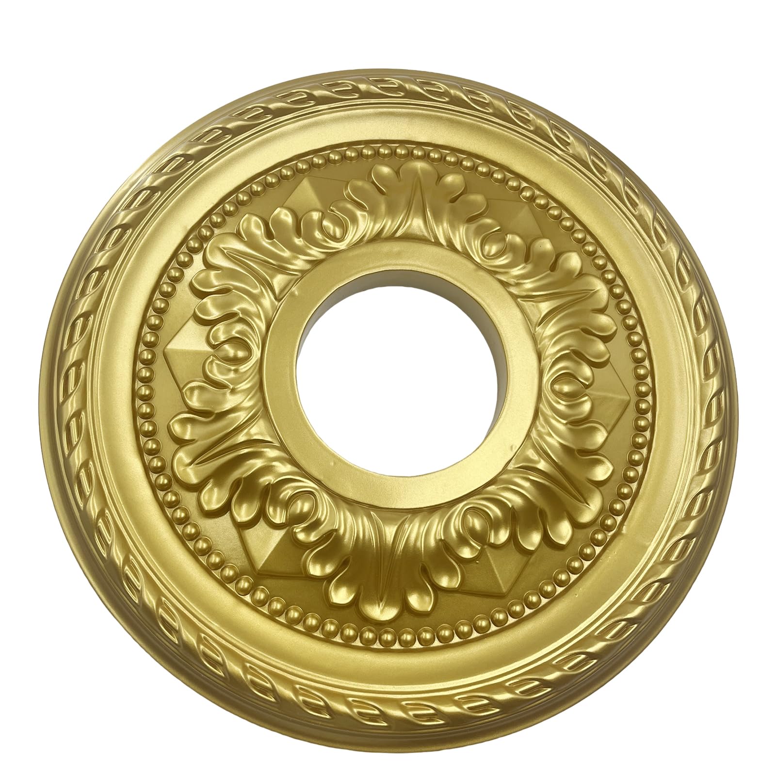 Ceiling Medallion for Light Fixtures Ceiling Fan Medallion Ceiling Light Cover Plate Home Lighting Ceiling Medallions 12" OD x 3.6" ID(White) — Amazon image 7