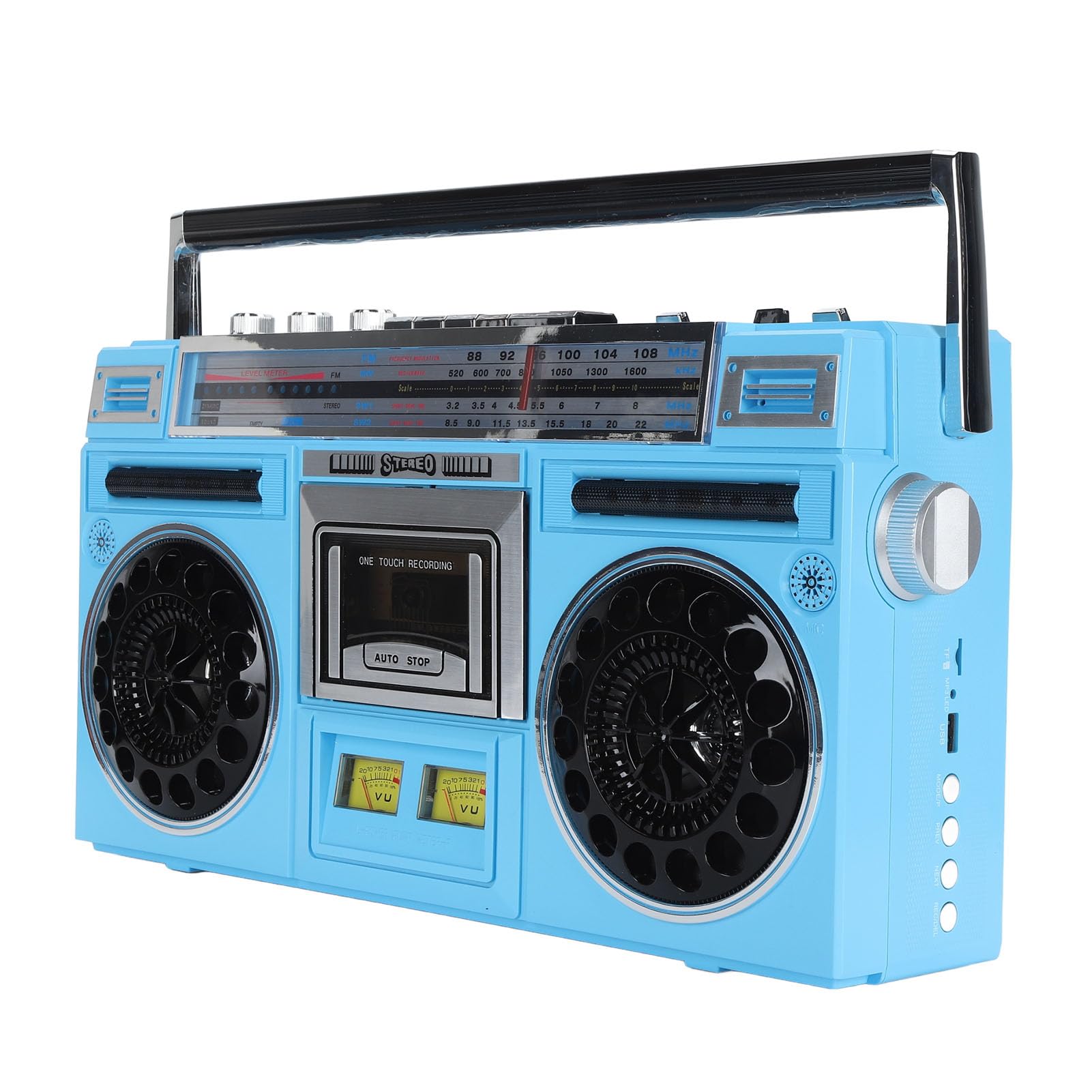 Portable Cassette Tape Player - Retro Boombox Cassette Player, FM MW SW1 SW2 Radio Stereo, Bluetooth CasetteTape Player Recorder