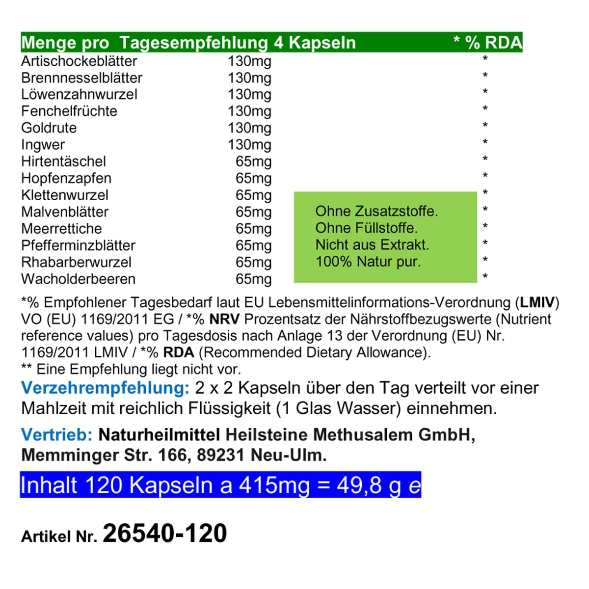 Colon CleanOut DARM AKTIV 3x120 Kapseln 14 BITTERKRÄUTER & BITTERSTOFFE für DARMROUTINE & gutes BAUCHGEFÜHL mit Artischocke Löwenzahn Brennnessel Fenchel Ingwer. Natur pur. OHNE ZUSATZSTOFFE. 26540-3
