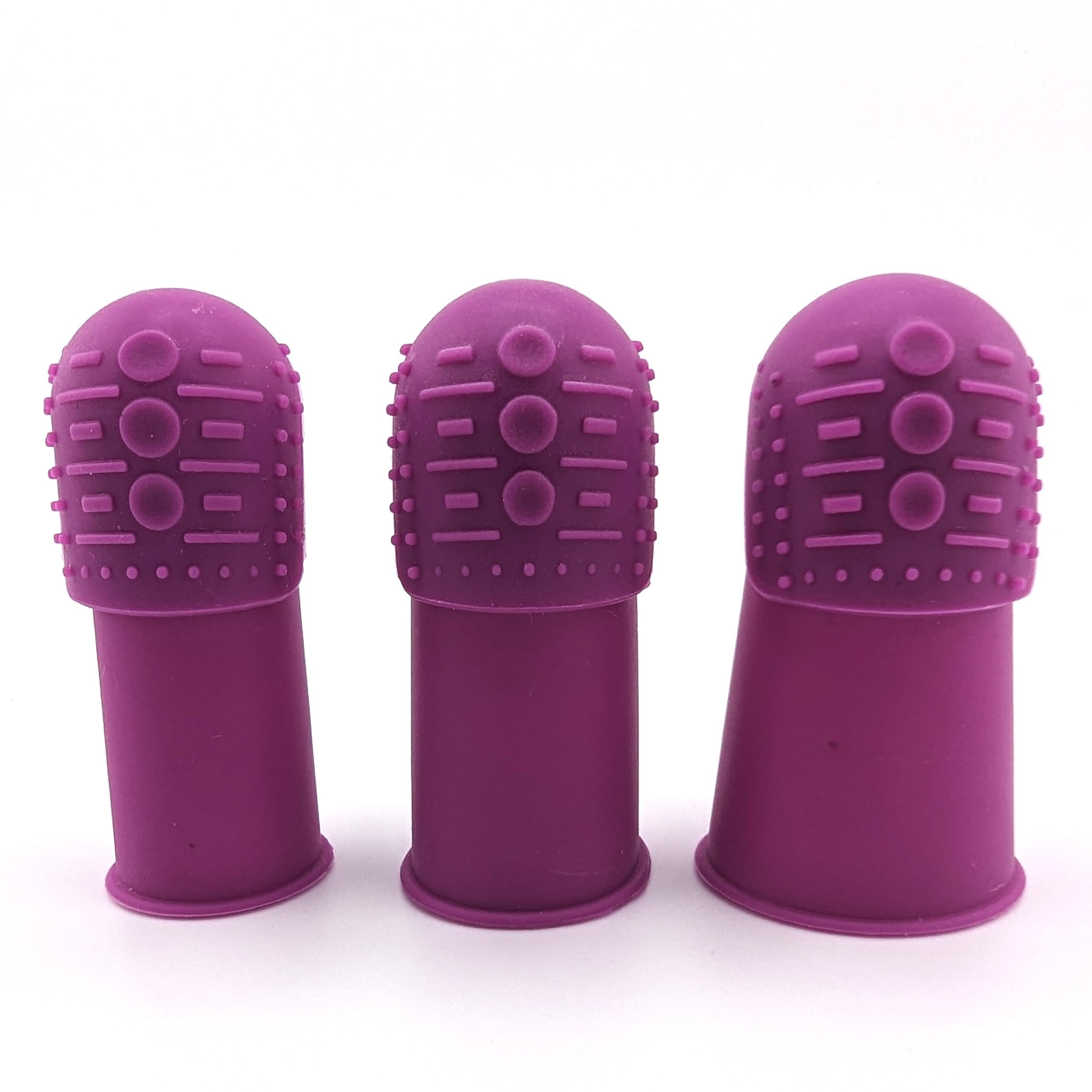 Bequemer weicher Fingerhut | THIK-Grip Edition | Small (1) - Medium (1) - Large (1)