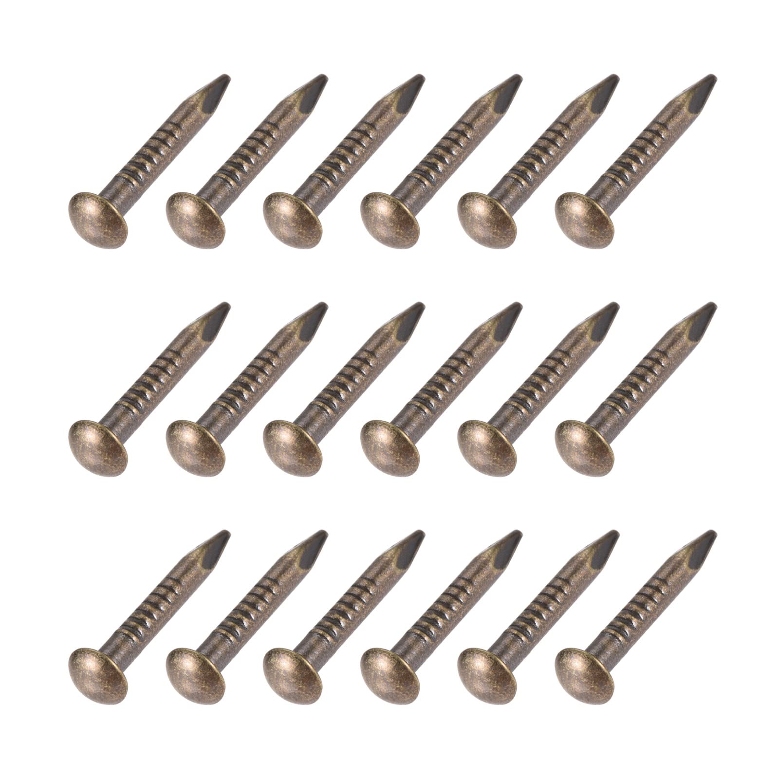 METALLIXITY Small Nails (2x15mm) 60pcs, Brass Tiny Hardware Nails - for Household Woodworking Bronze Tone