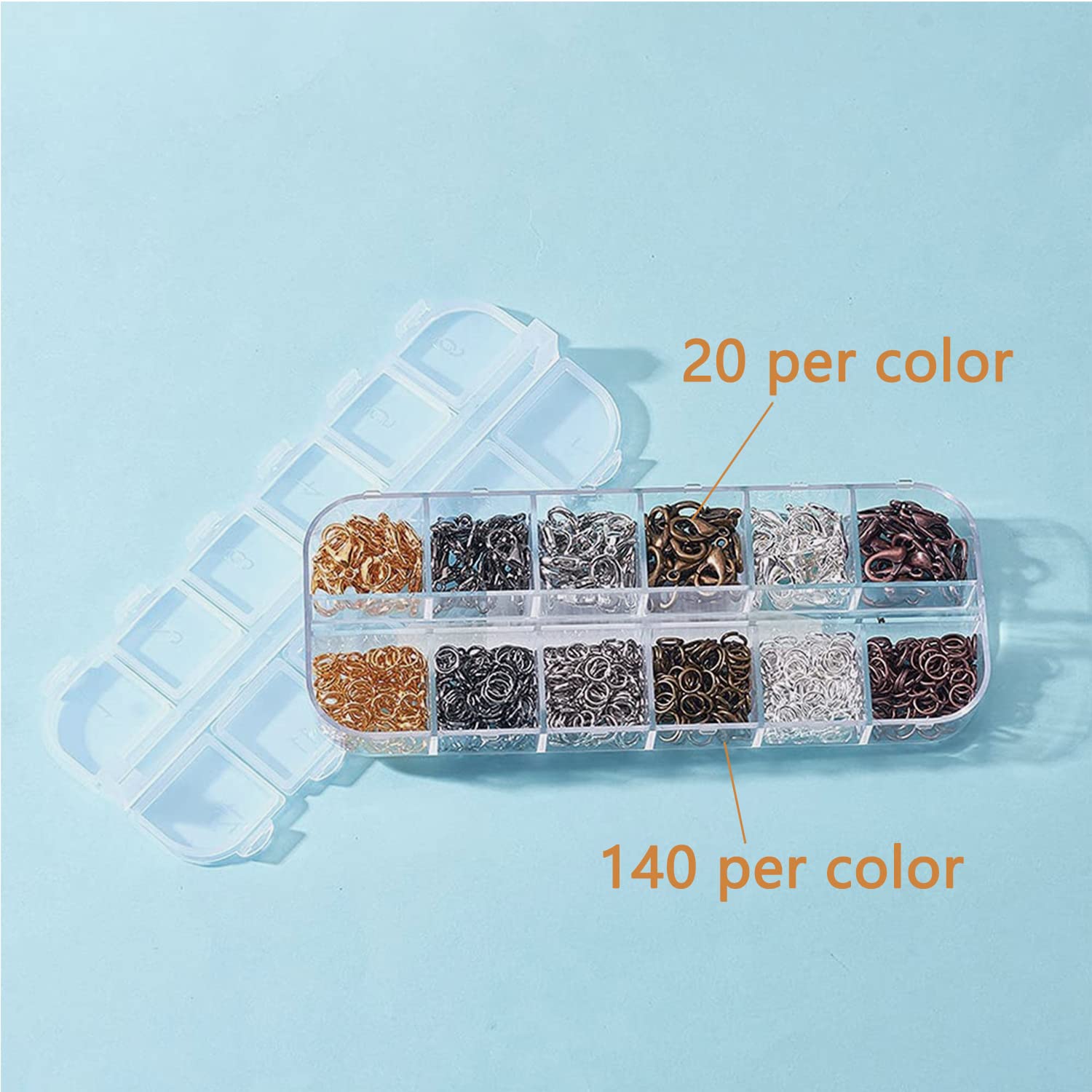 Acier Inoxydable Argenté Lot De 5 Fermoirs Mousquetons Double