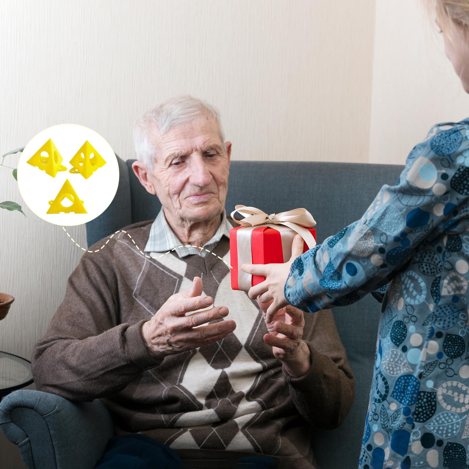 Supporto a piramide da pittore 30 Pezzi Giallo Cono Tela Triangolo di Vernice per Dipingere Mobili