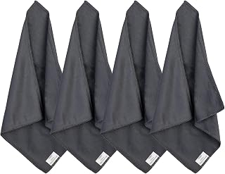 loukin Whiteboard Cleaning Cloth, Microfiber Dry Erase Cloth, 4 Pack | 12" x 12", Washable & Reusable, Durable, Scratch-Free, Lint-Free, Fade-Resistant, Easy Cleaning, Multi-Surface Cleaning