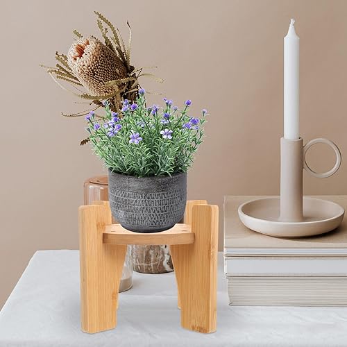 Miniatura 3 de Angoily Soporte de madera creativa para botella de vino, soporte dispensador de plantas en maceta, soporte para jarra de bebida, soporte de