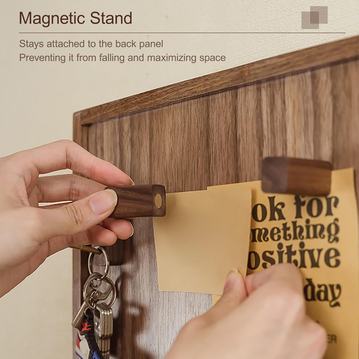 Decorative Wall Mounted Electrical Panel Cover Elegant Electric Meter Box Cover with Shelf & Hooks, Flip - Up Meter Switch Box for Livingroom and Office(40 * 50cm/15.7 * 19.7in)