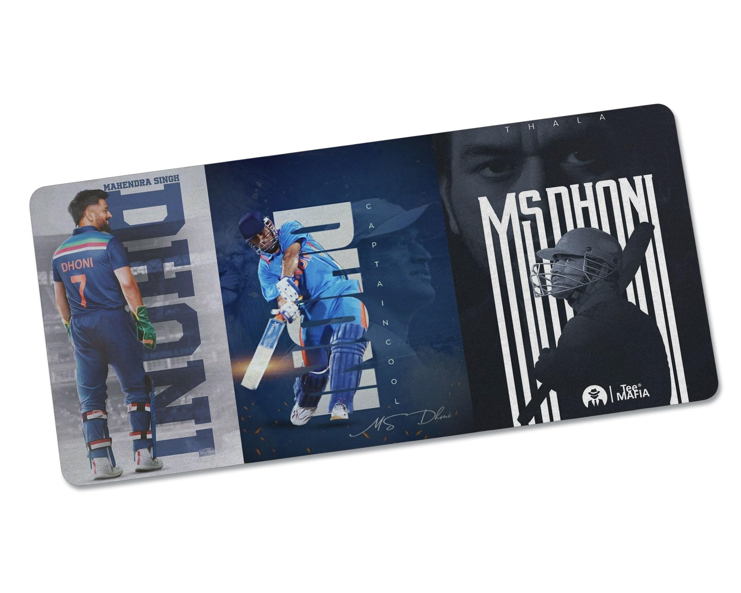 Tee Mafia Indian Cricketer Captain Cool Mouse Mat - Printed Large Extended XXL Mouse Pad for Laptop, Desktop, PC for Gaming Table Mat - Anti-Skid Rubber - [11 x 23in] - Pack of 1 (MS Dhoni)-image-16