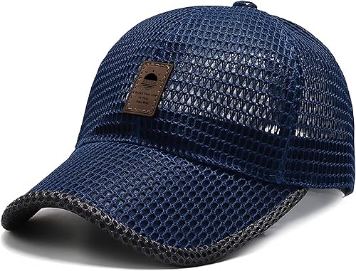 Sombrero de malla completa transpirable para hombres, gorras de enfriamiento de secado rápido para mujeres, sombreros de camionero ligeros para