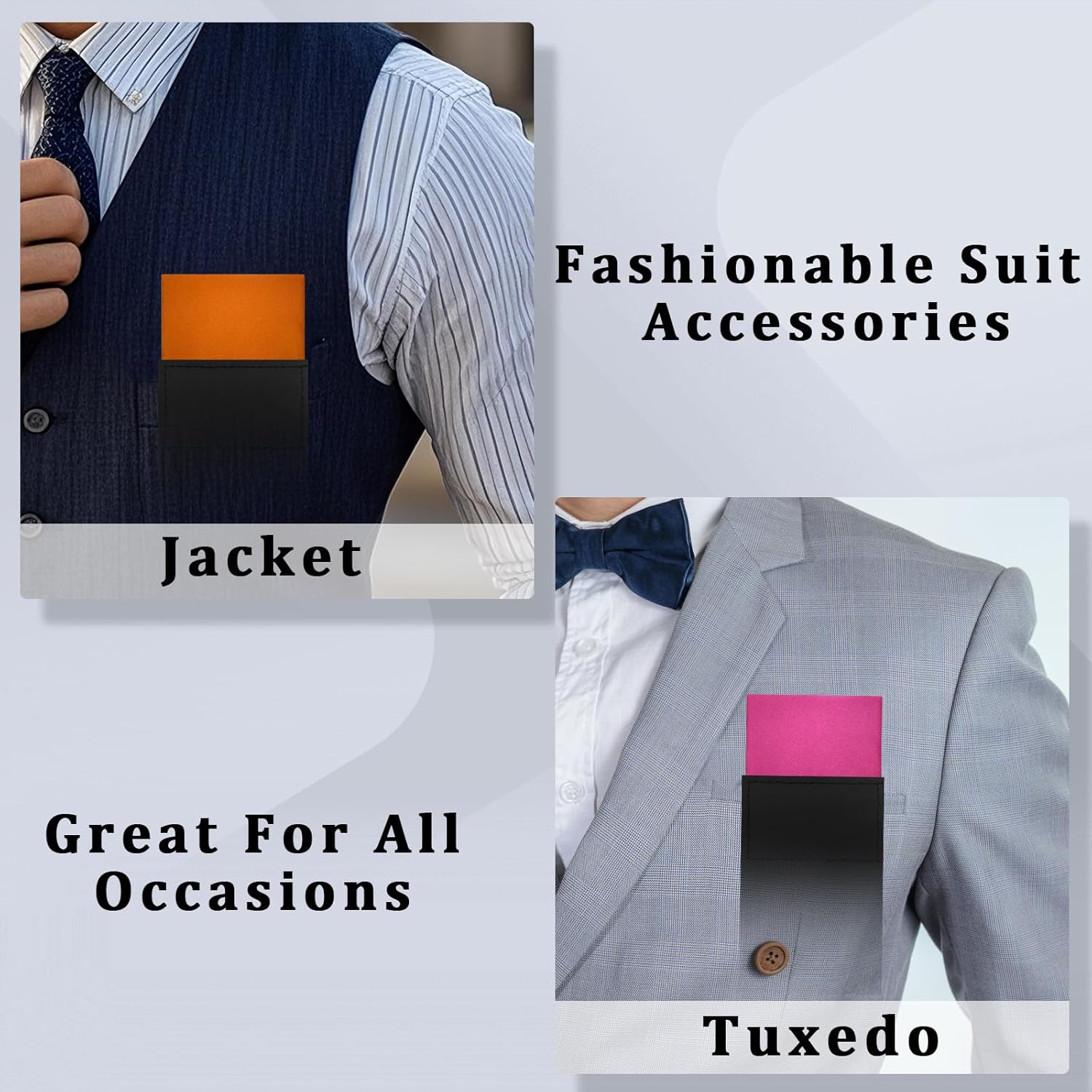 Prefolded Suit Pocket Squares for Men Mens Pocket Square on Card for Jackets Business Wedding Accessories - Image 5