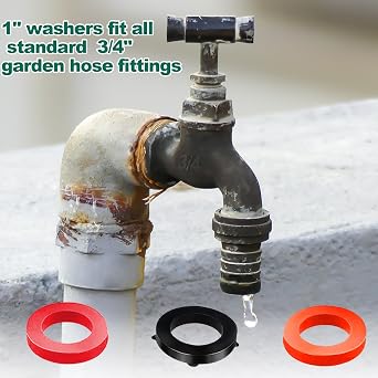 XBVV 158 Pcs Faucet Rubber Washers and Garden Hose Gasket Assortment Kit for Assorted Outdoor Faucets Stem Worn and Plumbing Garden Shower Hose Washer Seal Repair