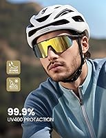 Vista 2 de Lamicall Gafas de sol deportivas polarizadas de 0.85 oz para hombres y mujeres, gafas con protección UV400, para correr, ciclismo, béisbol, pesca
