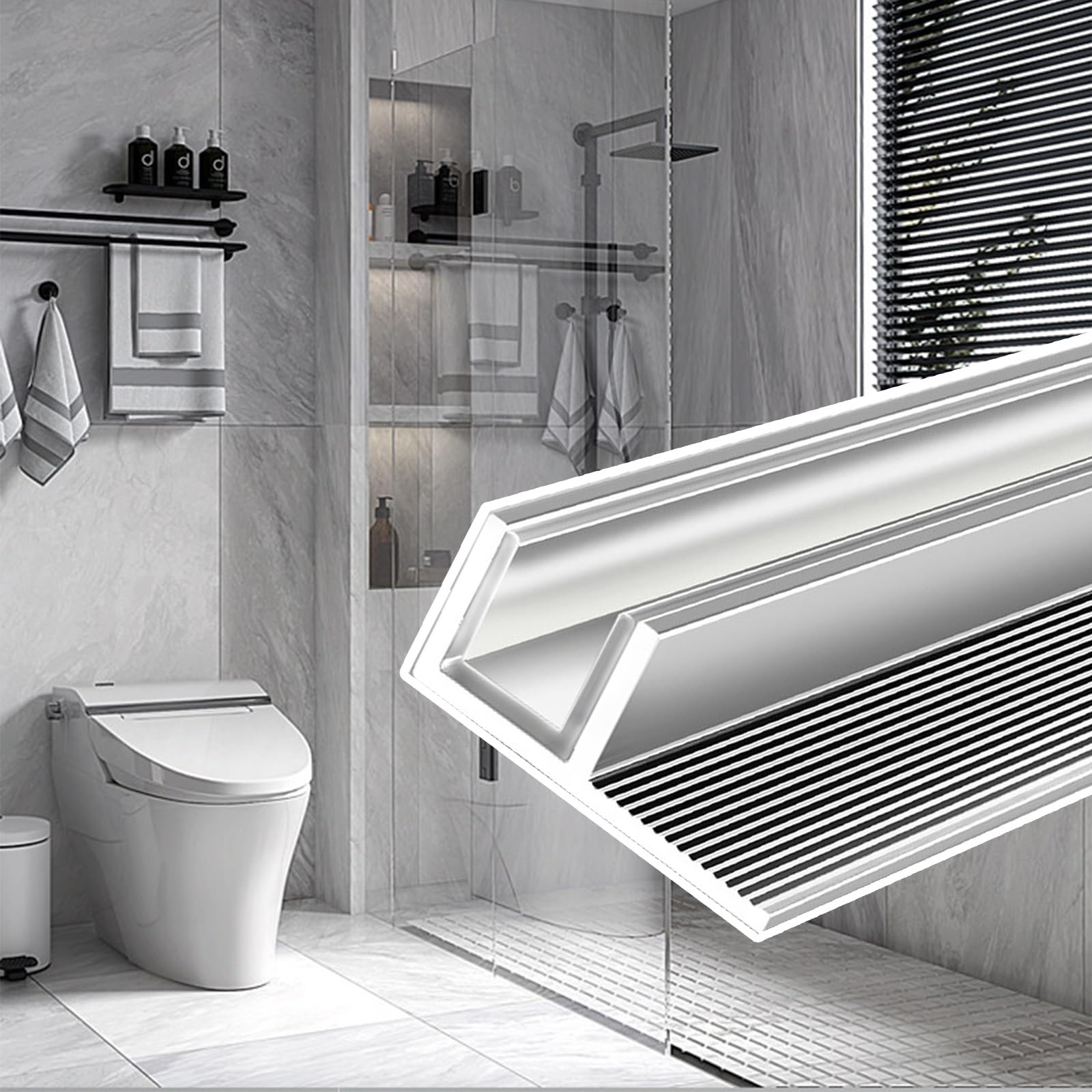 Profilé en u pour verre trempé : finissez vos chants de douche sans risque d'infiltration