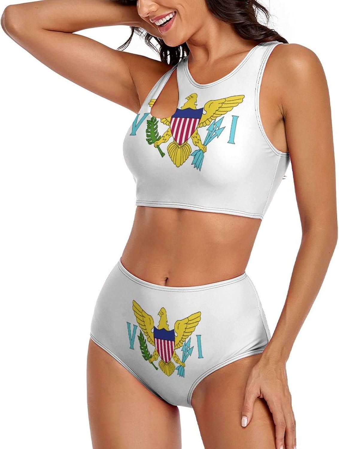 Womens 2 Piece Bikini Swimsuits Bolivia Flag Retro Low Back Bathing Suits Bikini Two-Piece Swimsuits for Womens