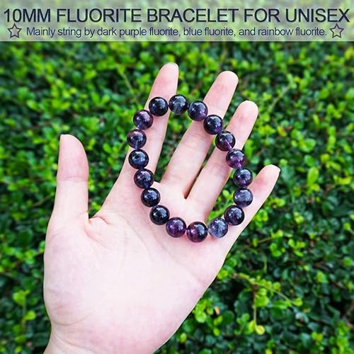 Vista 4 de Single-pack of pure gemstone bracelets Fluorita-10MM,100 mm Tiger Eye,10MM-Tigre rojo,Turmalina negra de 0.472 in,12MM-tigres rojos-9