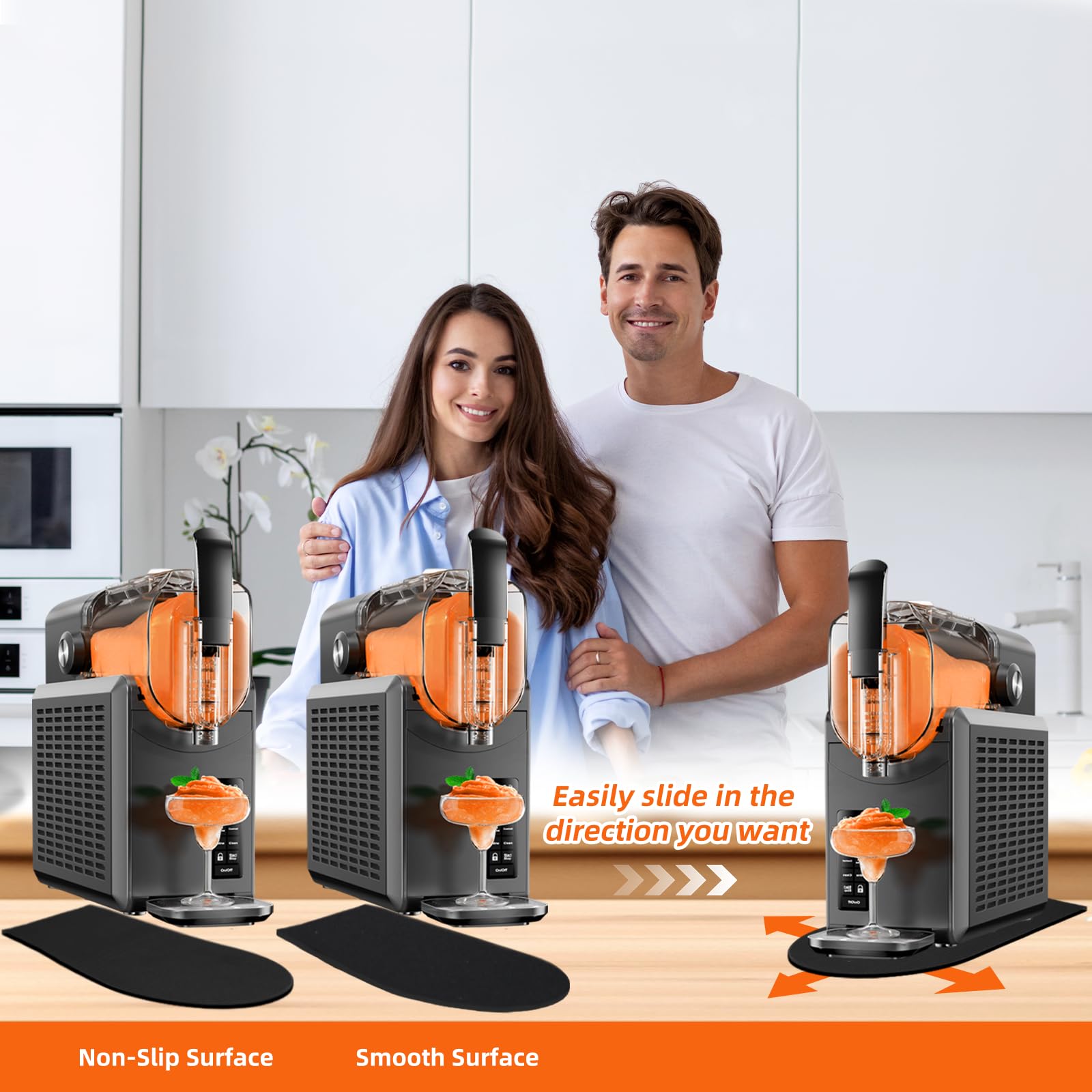 KXVXXV Tavola scorrevole per macchina Ninja Slushie FS301EU e KLAMER Slush Machine, accessori per macchina KLAMER Slush e Ninja Drink Maker, cuscinetto scorrevole con 2 cucchiai da caffè, 1 panno