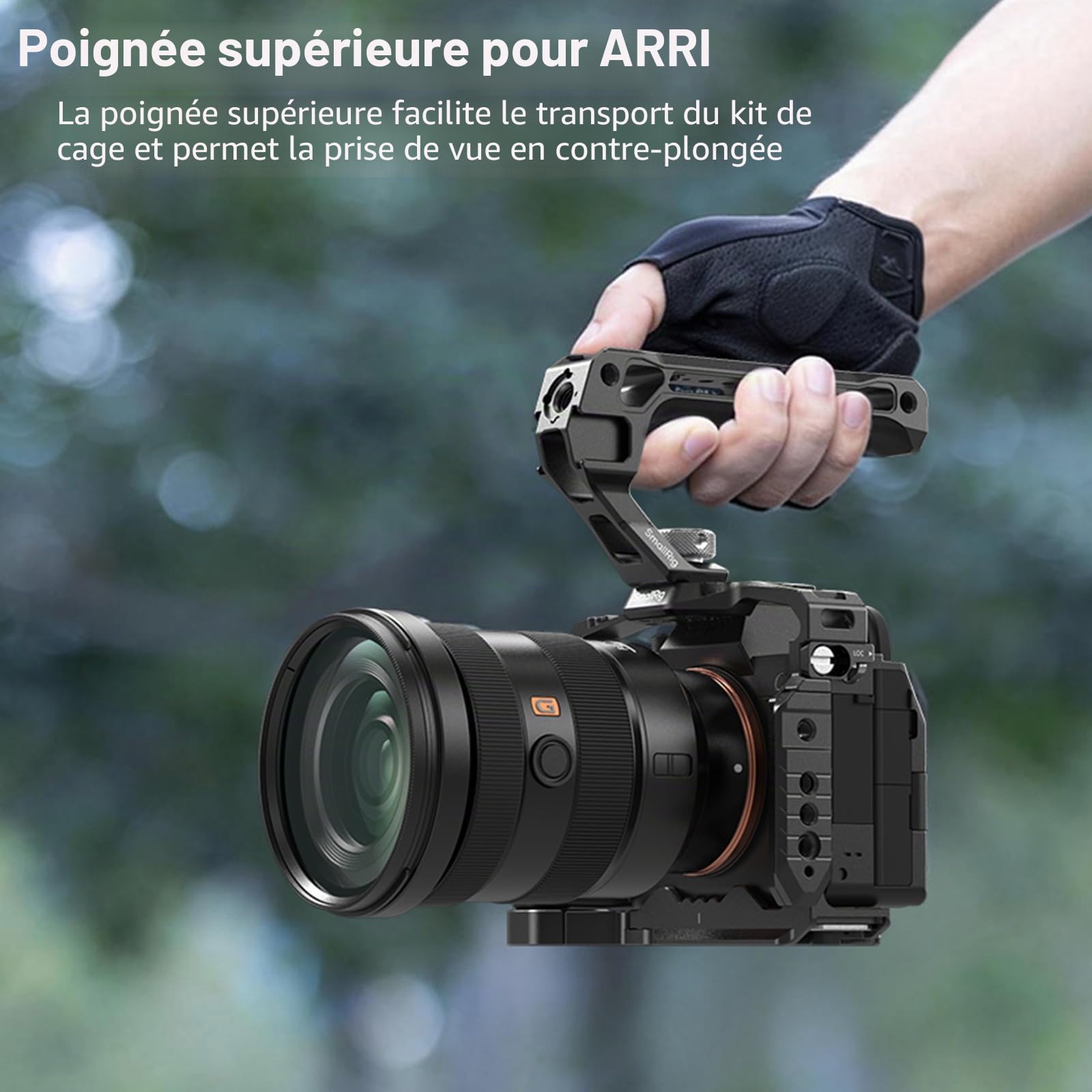 SMALLRIG Kit de Cage à Libération Rapide HawkLock pour Sony Alpha 7R V/Alpha 7 IV/Alpha 7S III/Alpha 1 / Alpha 7R IV/Alpha 7 V, Cage Complète avec Poignée Supérieure et Pince de Câble - 3668C