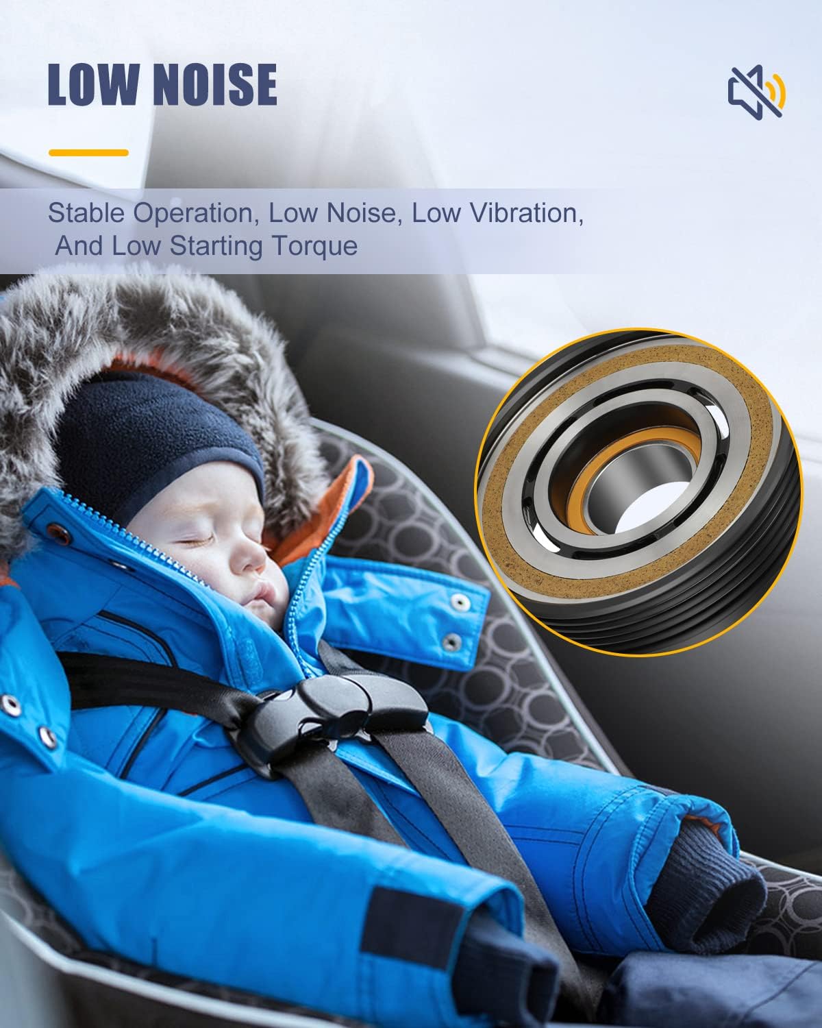 OCPTY AC Compressor Clutch for 1998-2002 2003 2004-2006 for Audi for TT for TT Quattro for Volkswagen for Type1 for Golf for Jetta 1.8L 1.9L 2.0L 2.8L 3.2L 77541 204-1510 1J0820803B 4717003