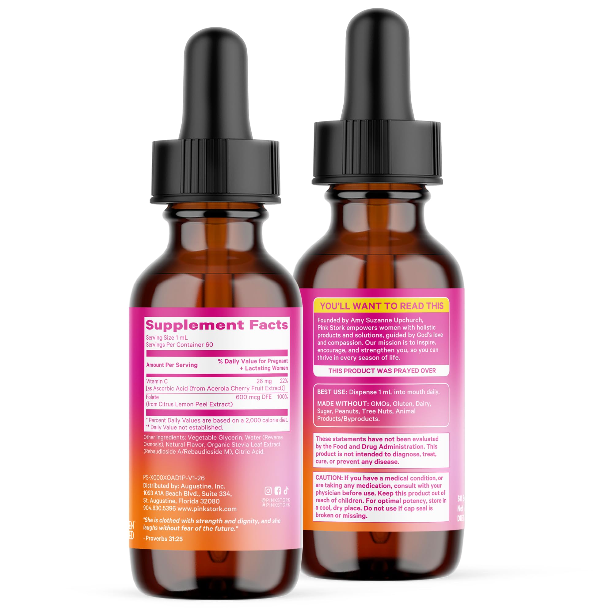 Pink Stork Liquid Folate Drops, 5-MTHF Methylfolate B9 Vitamin, 2 fl oz — Amazon image 8
