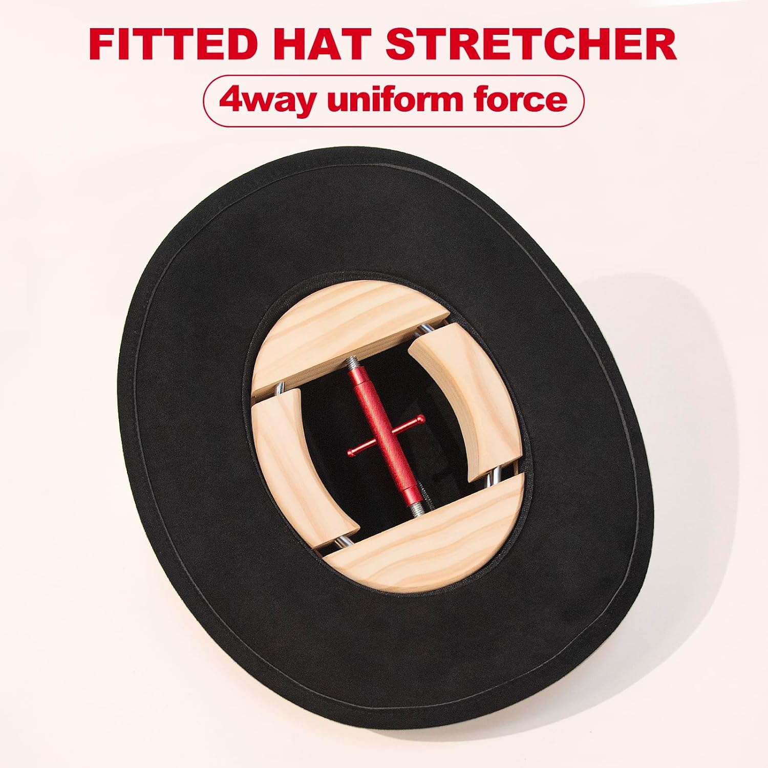 4 Way Hat Stretcher, Hat Stretcher for Fitted Hats, Heavy Duty Hats Shaper Extender w. Lever Wrench for Men All Kind of Caps - Image 2