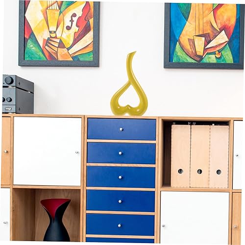 Miniatura 4 de Florero de arte de cerámica de amor, pequeño jarrón hueco de cerámica, soporte para plantas grande, soporte blanco, jarrón pequeño para