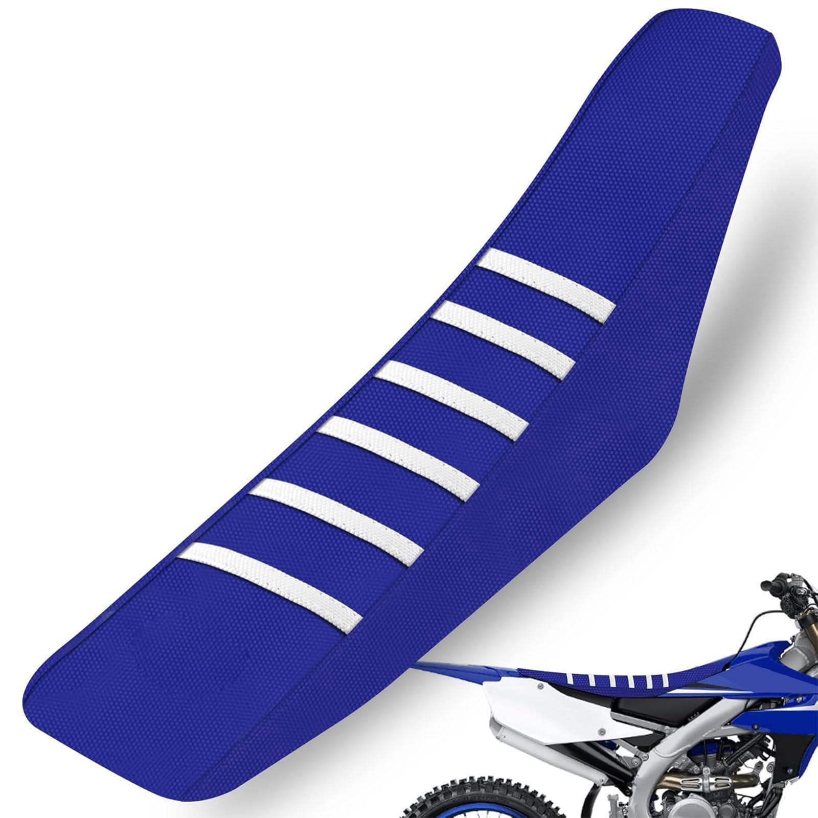 Coprisedile universale a righe bianche per dirt bike, moto, motocross, enduro