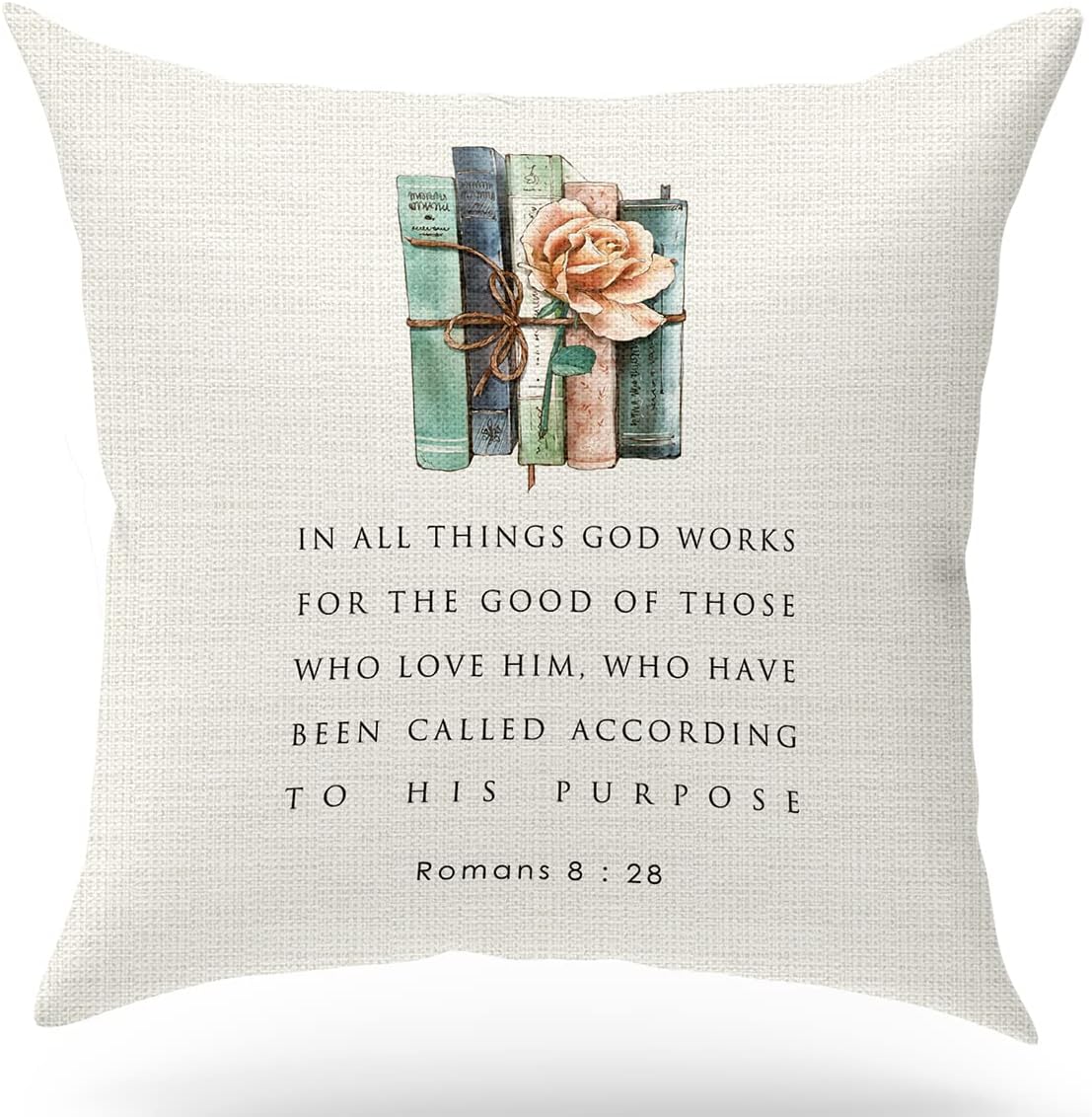 Scripture Art Throw Pillow Cover Cushion Case, Christian
