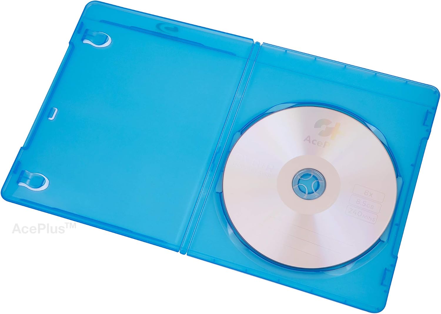 Slim Single Blu-ray Cases in 6mm Ultra Thin Thickness for Single Disc Storage with Clear Wrap Around and Logo (25-Pack)