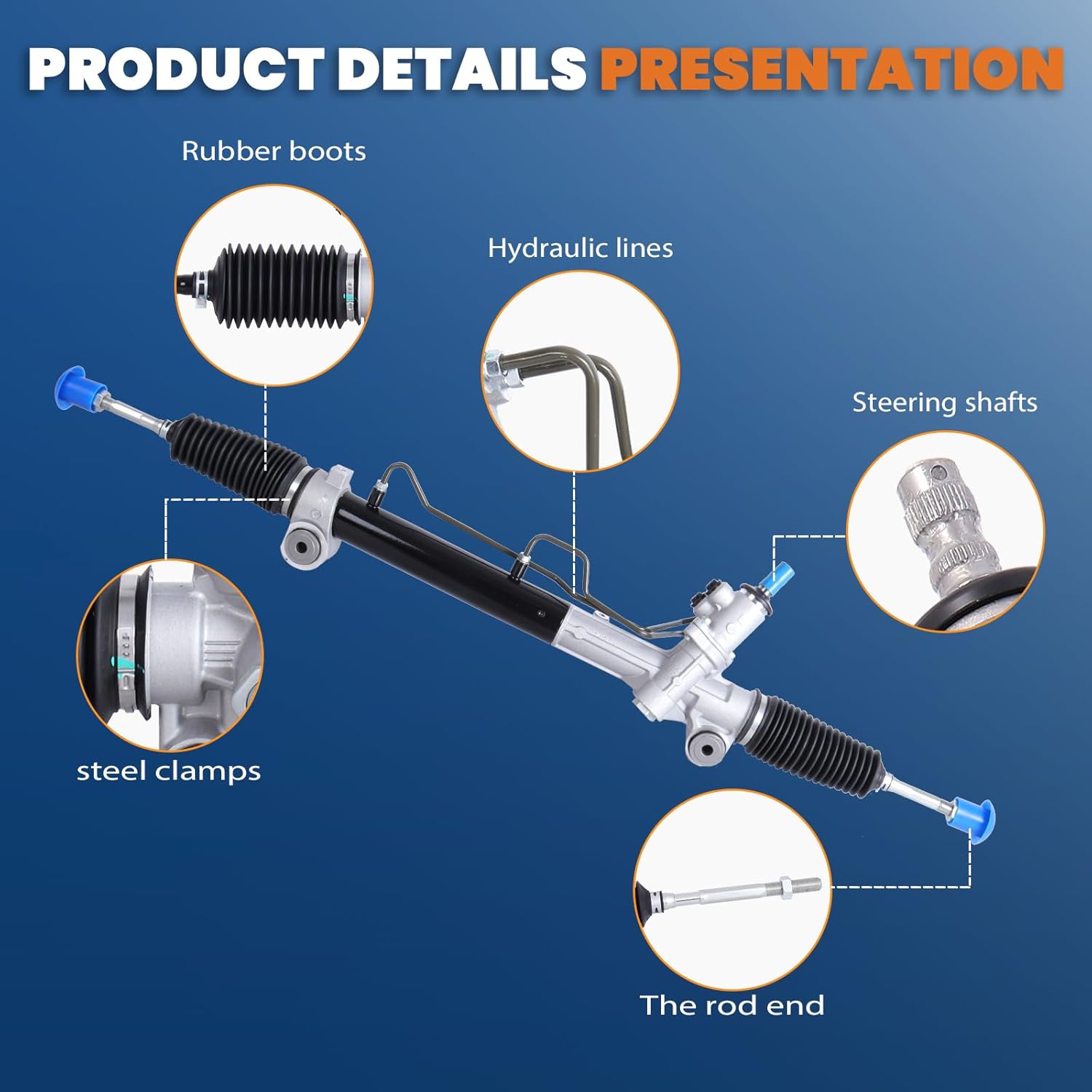 KUIPERAUTO Complete Power Steering Rack and Pinion Assembly 97-2630 4550309420 Compatible for 2007-2011 Toyota Camry Compatible for 2007-2012 Lexus ES350