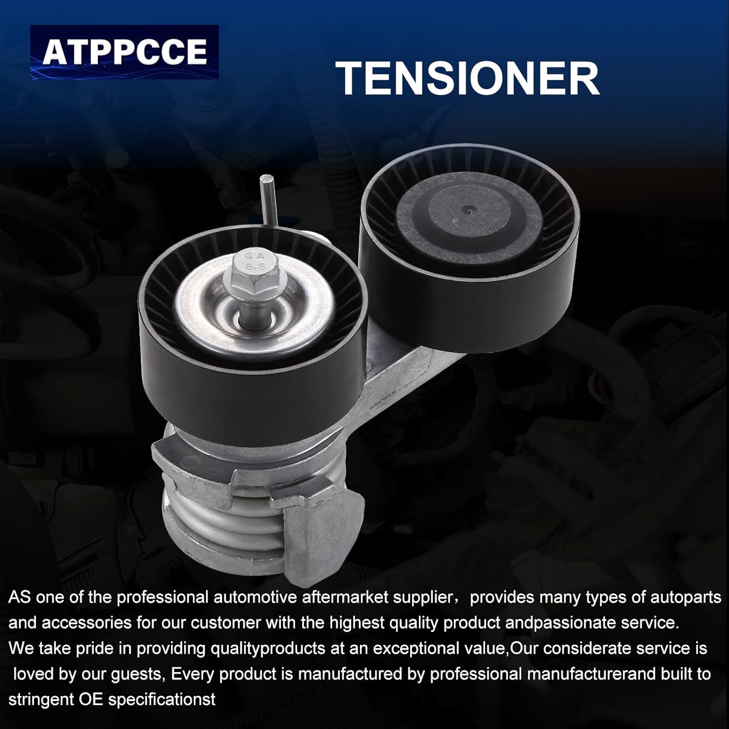 39114 Belt Tensioner Assembly With Pulley For 07-13 BMW 135I/335I/335IS/335XI/535I/535XI/M1 OE#89614 11287563927 11287563926