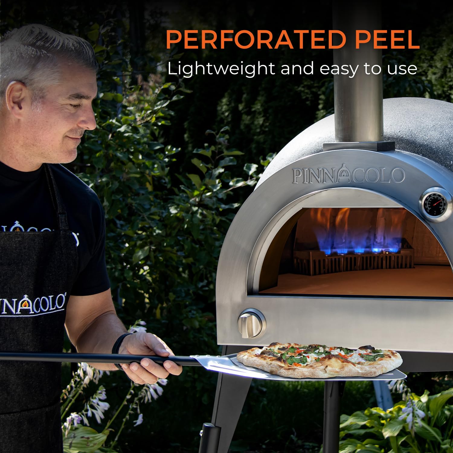 Amazon.com: Pinnacolo 16 Inch Perforated Aluminum Pizza Peel with