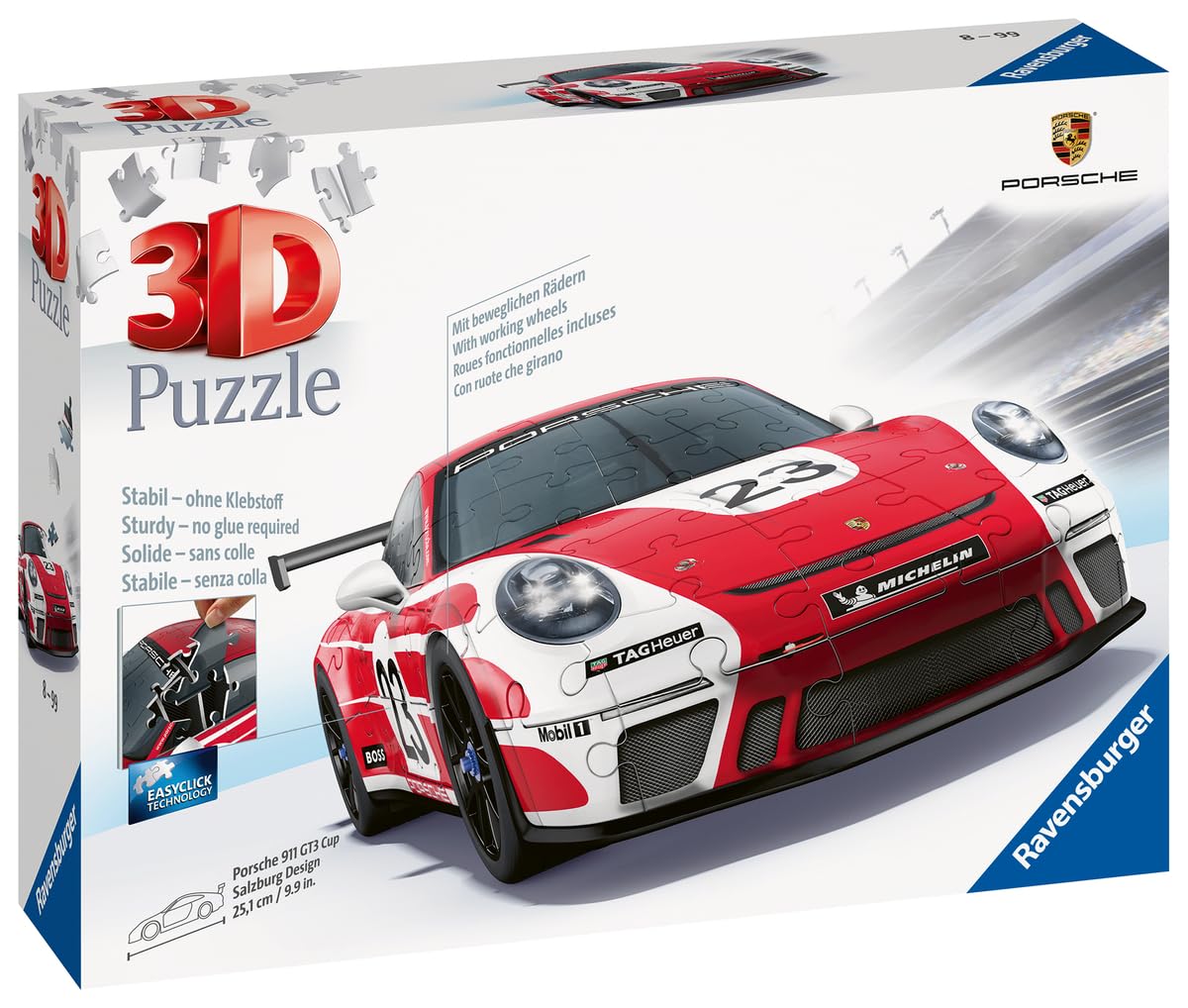 Amazon.com: Ravensburger 3D Puzzle 11558 Porsche 911 GT3 Cup in