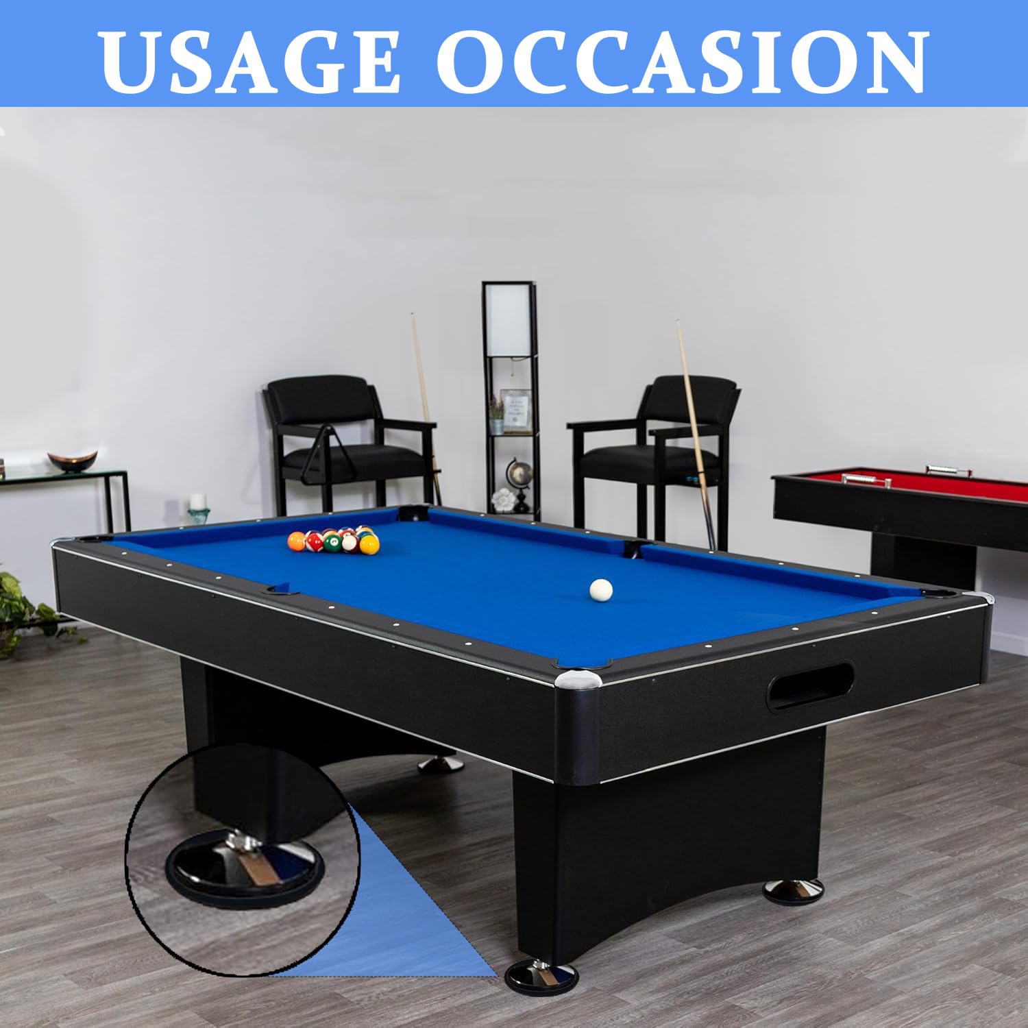 30 piezas de cuñas para patas de mesa de billar, 7.6 cm de diámetro, kit de nivelación de mesa de billar de goma, almohadillas para pies, accesorios de billar, cuñas de goma/muebles