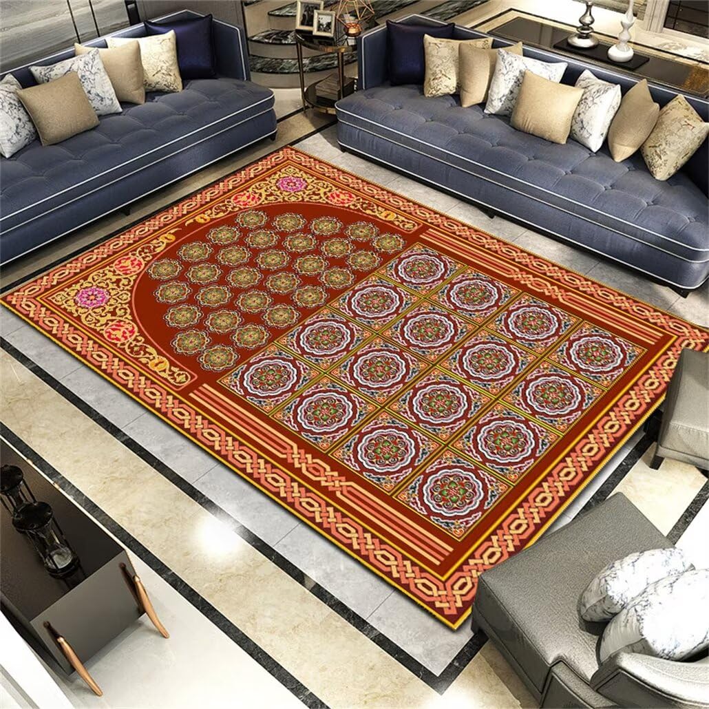Tapis Descente De Lit Rouge 200x250 Pour Réchauffer un Sol en Parquet