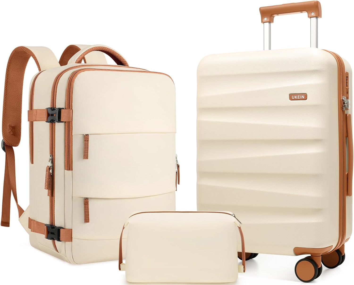 UKEIN Polycarbonate Three-Piece Luggage Set