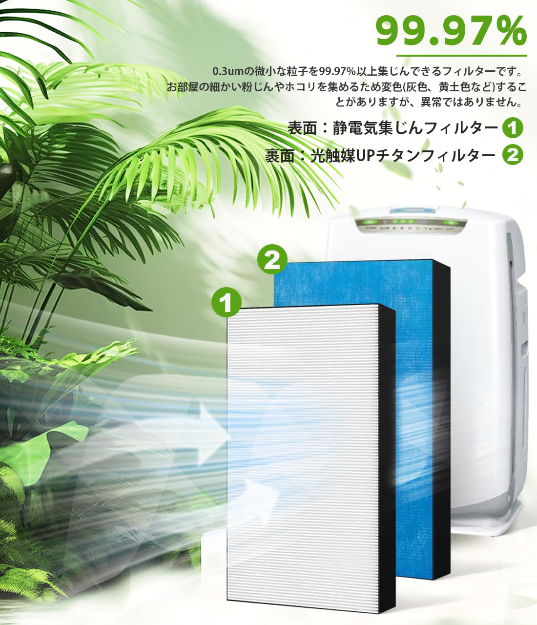 (未使用･未開封品)　ダイキン 空気清浄機用交換フィルターDAIKIN 集塵フィルター（枠付) KAFP044A4 60wa65s 1.jpg