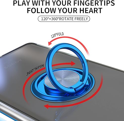 Miniatura 6 de Funda Pixel 6A soporte de anillo de 360 transparente borde galvanizado silicona suave TPU protección a prueba de golpes cubierta delgada compatible