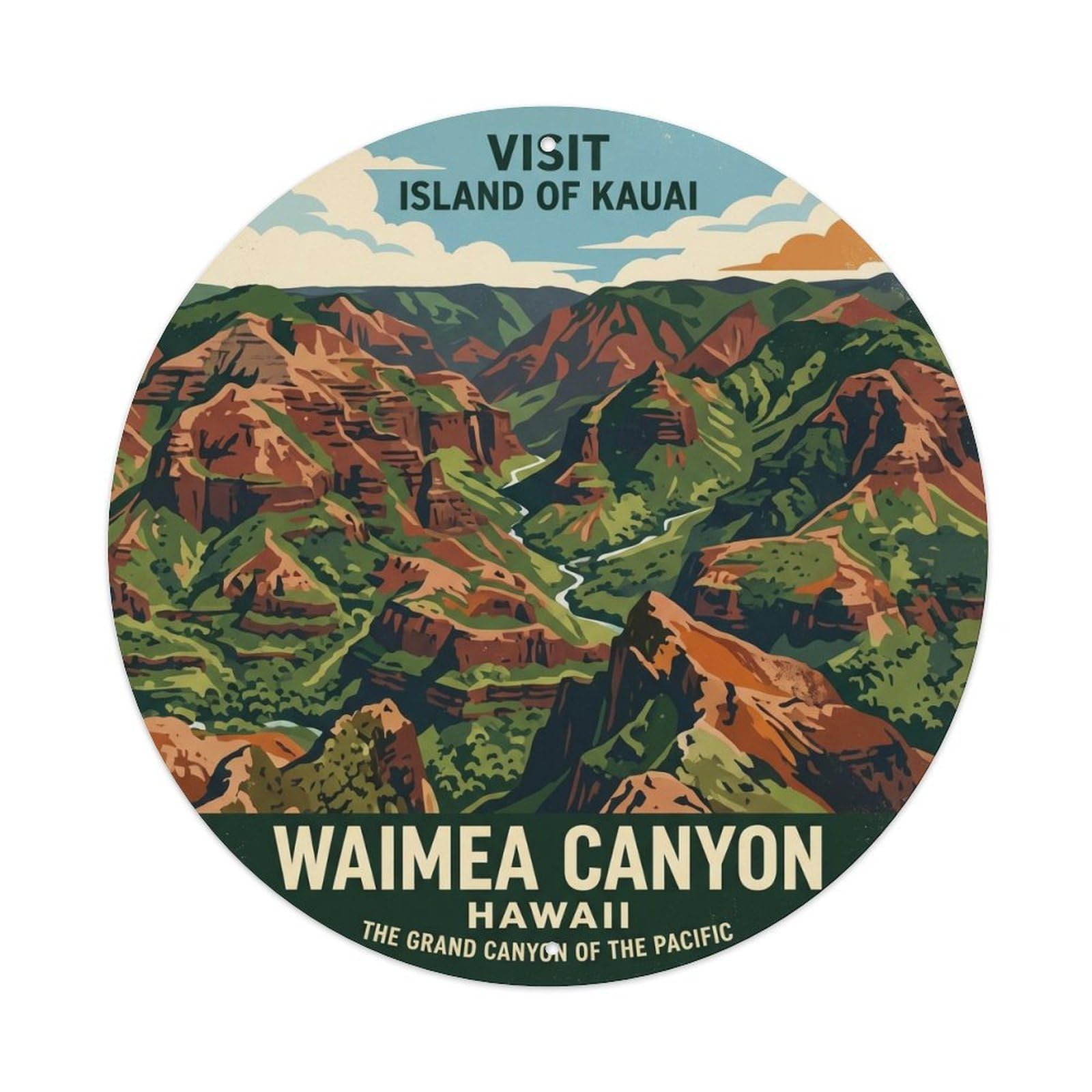 Waimea Canyon Hawaii Island Journey Travel Metal Tin Sign